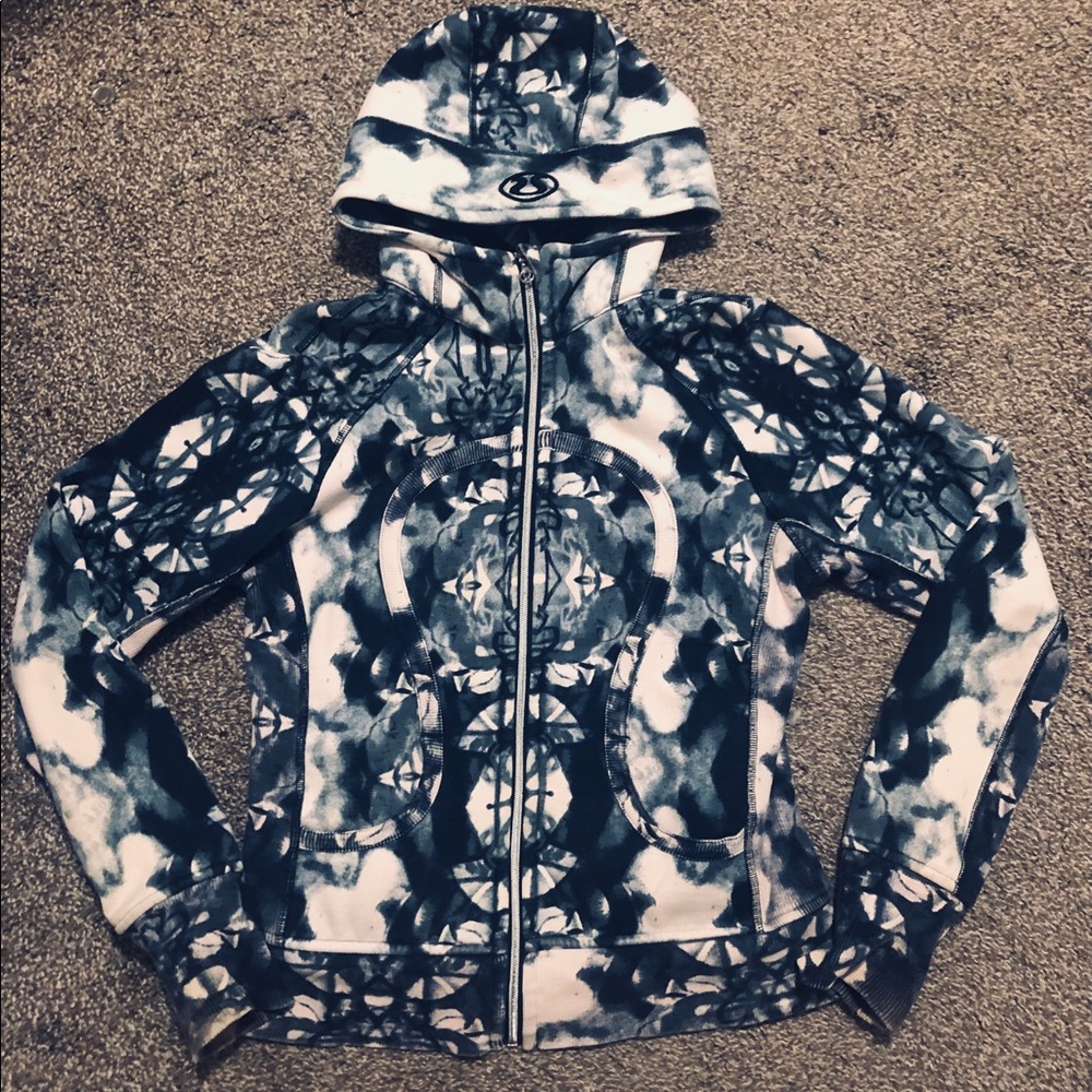 Lululemon Scuba Hoodie Blue White Size 8